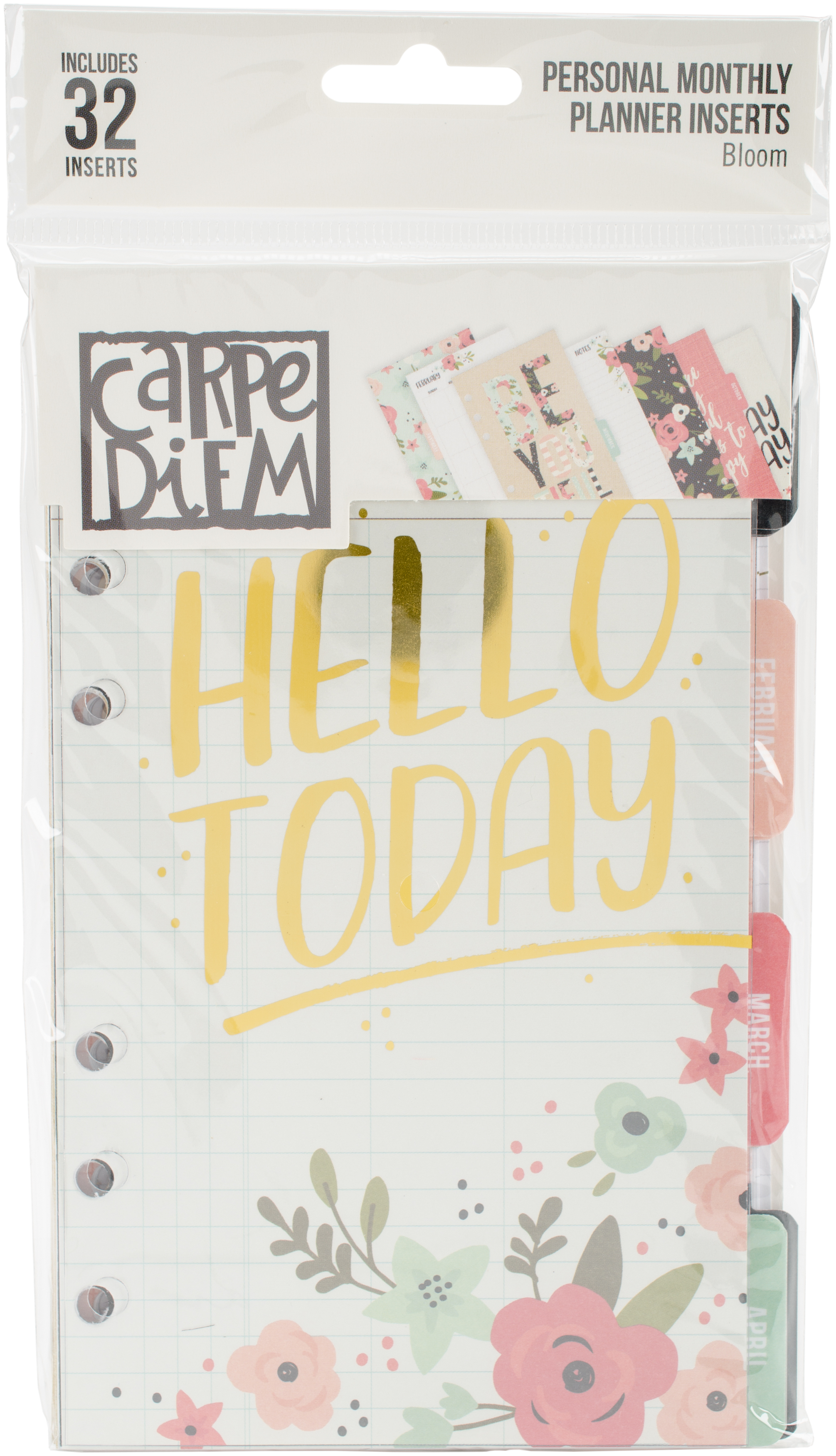 Carpe Diem Bloom Double-Sided Personal Planner Inserts